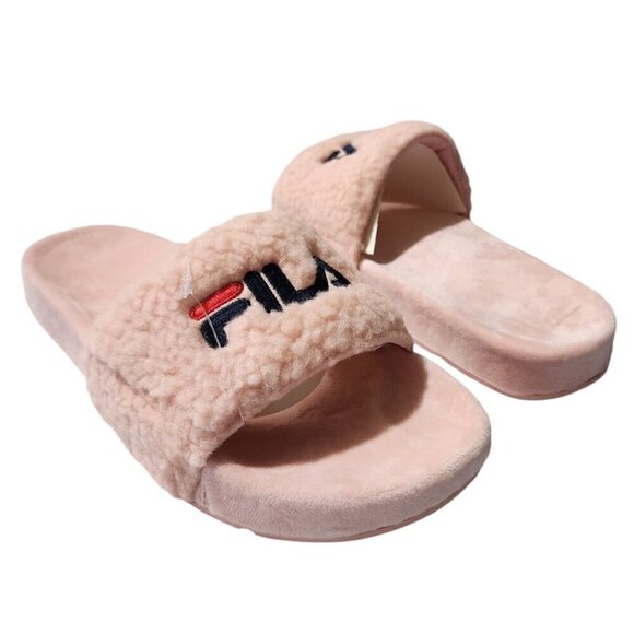 Fila Fuzzy Drifter Womens Slide Sandals Size‎ 8 (Run Big - Picture 1 of 11